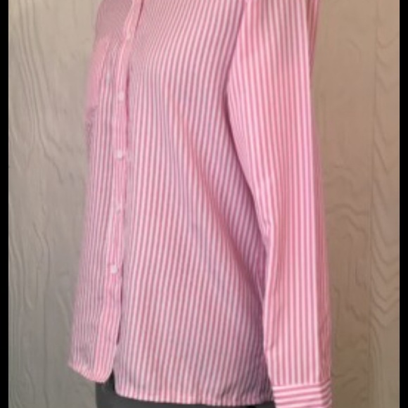 Polo Ralph Lauren Tops - Ralph Lauren womans X-Large Pink Striped Button-Up Shirt